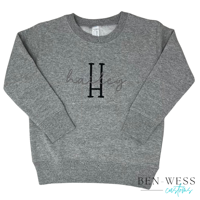 Customized Hailey Embroidered Fleece Crewneck