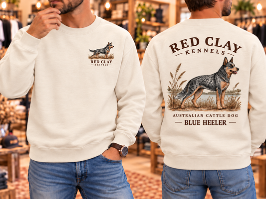Red Clay Kennels | Comfort Colors Vintage Outfitter Crewneck Sweatshirt – Australian Cattle Dog