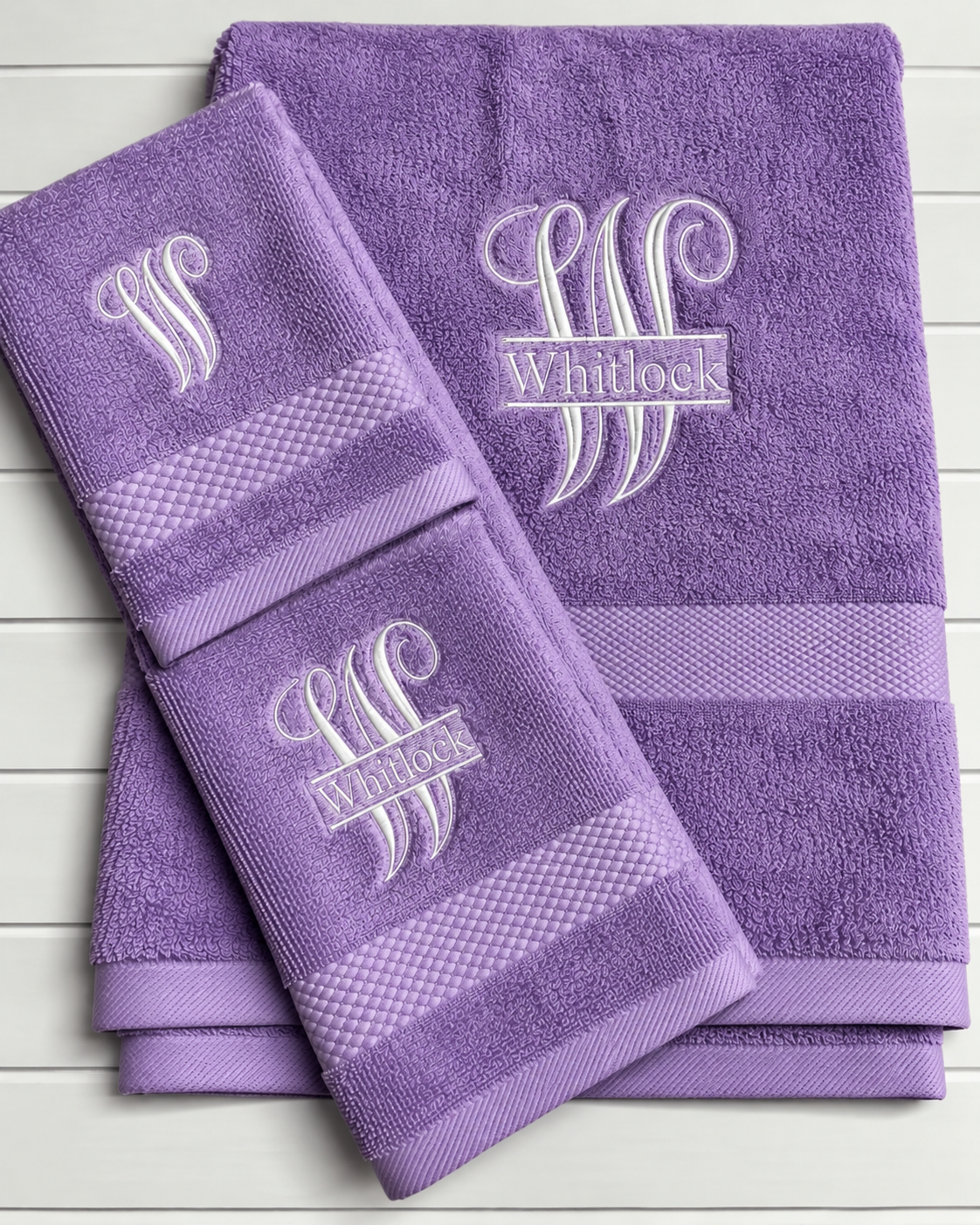Embroidered Bath Towel Set