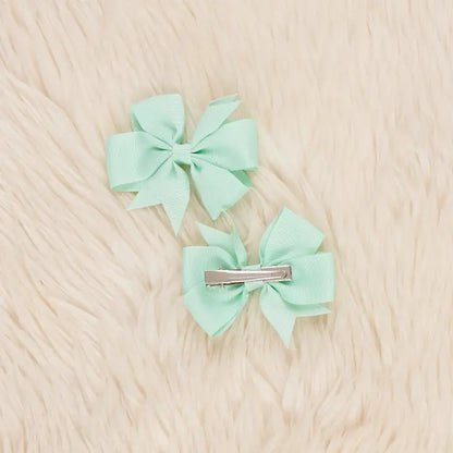 Classic Ribbon Hair Bows - 3" | Set of 2