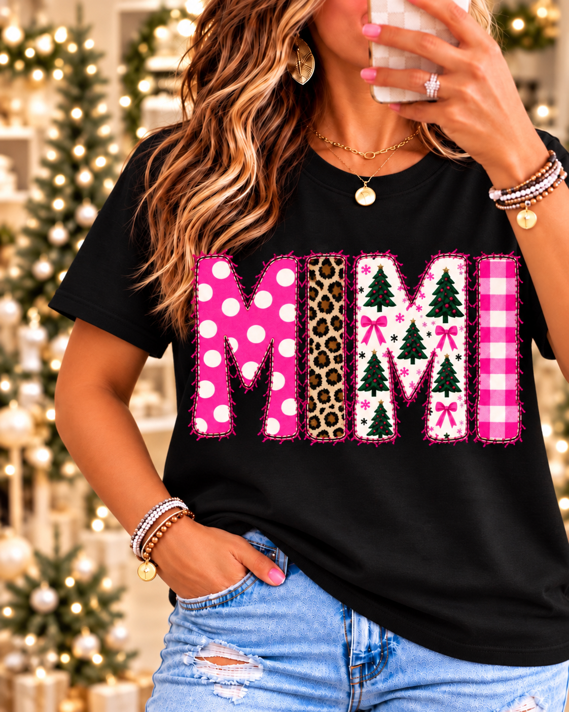 Christmas MIMI Graphic Tee or Crewneck Sweatshirt | Festive Grandma Apparel