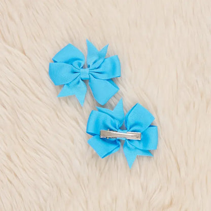 Classic Ribbon Hair Bows - 3" | Set of 2