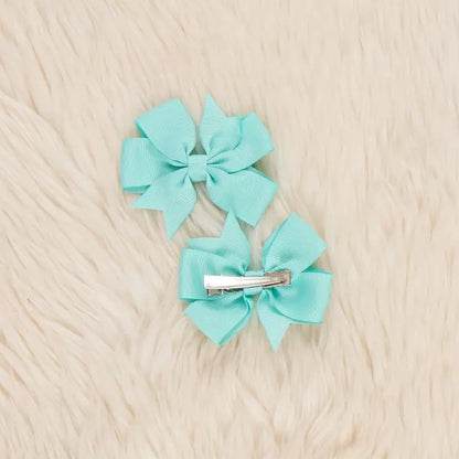 Classic Ribbon Hair Bows - 3" | Set of 2