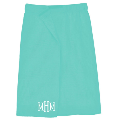 Monogrammed Waffle Weave Spa Wrap