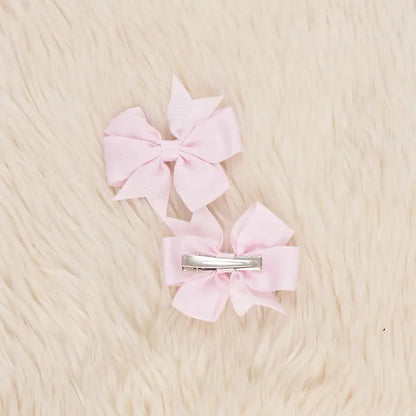 Classic Ribbon Hair Bows - 3" | Set of 2
