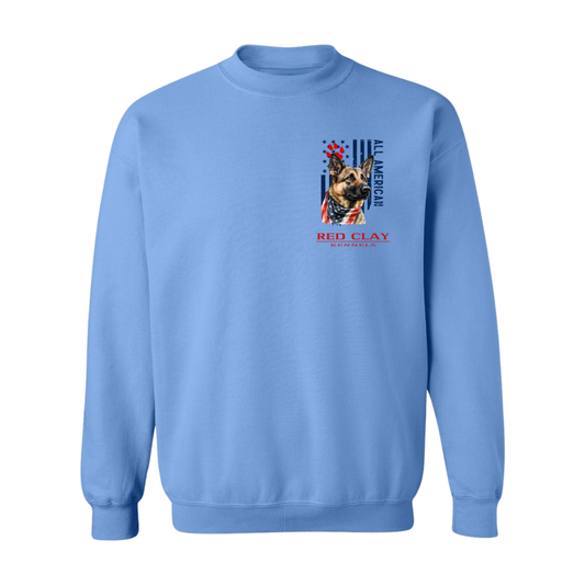 Red Clay Kennels German Shepherd Patriotic Crewneck Sweatshirt
