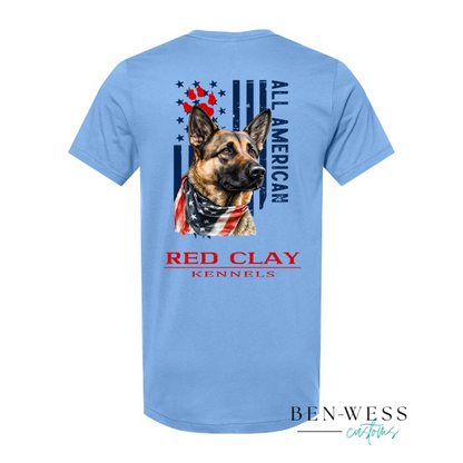 Red Clay Kennels German Shepherd Patriotic Tee