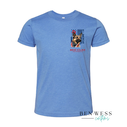 Red Clay Kennels German Shepherd Patriotic Tee