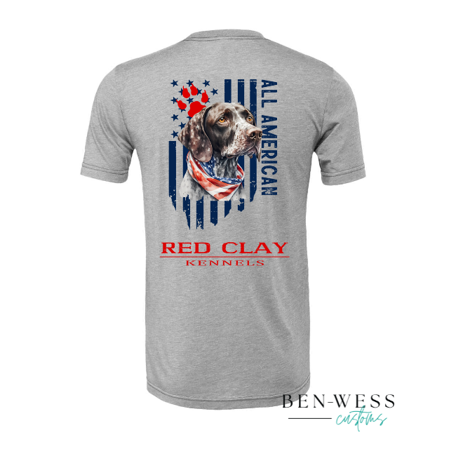 Red Clay Kennels German Shorthaired Pointer Patriotic Tee