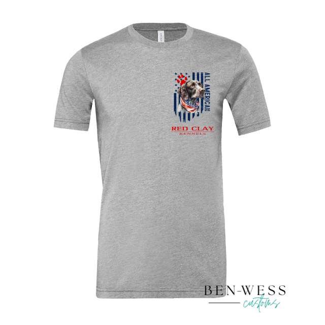 Red Clay Kennels German Shorthaired Pointer Patriotic Tee