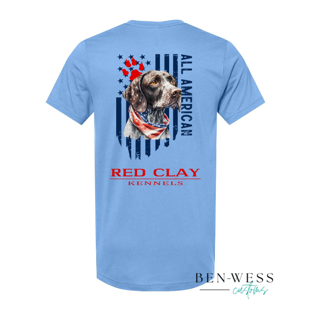 Red Clay Kennels German Shorthaired Pointer Patriotic Tee