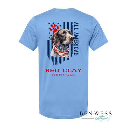 Red Clay Kennels German Shorthaired Pointer Patriotic Tee