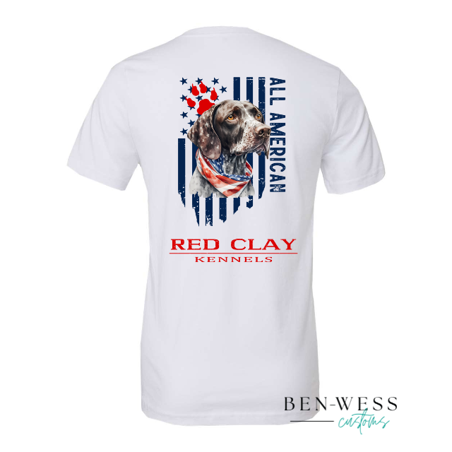 Red Clay Kennels German Shorthaired Pointer Patriotic Tee