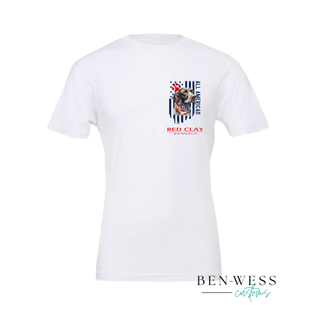 Red Clay Kennels German Shorthaired Pointer Patriotic Tee