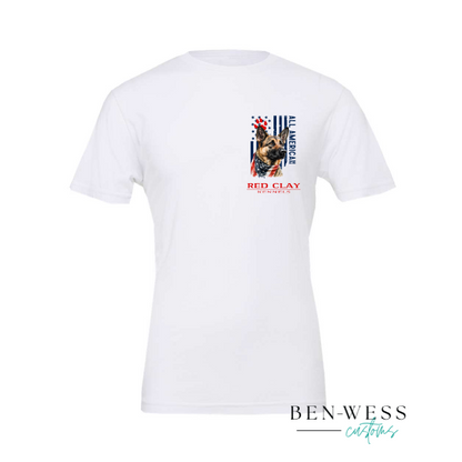 Red Clay Kennels German Shepherd Patriotic Tee