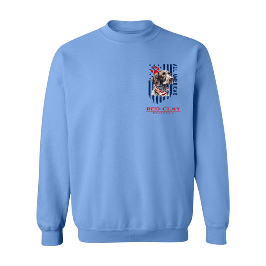Red Clay Kennels German Shorthaired Pointer Patriotic Crewneck Sweatshirt