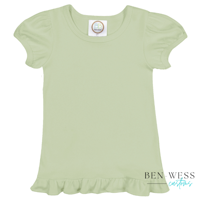 Girls Fashion Colors Ruffle Tee