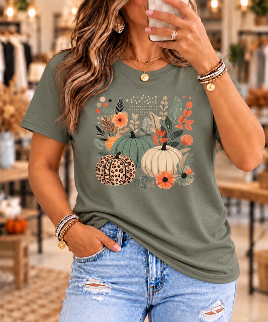 Floral Pumpkin Patch Tee