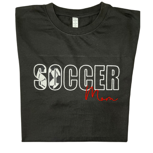 Embroidered Soccer Mom Tee