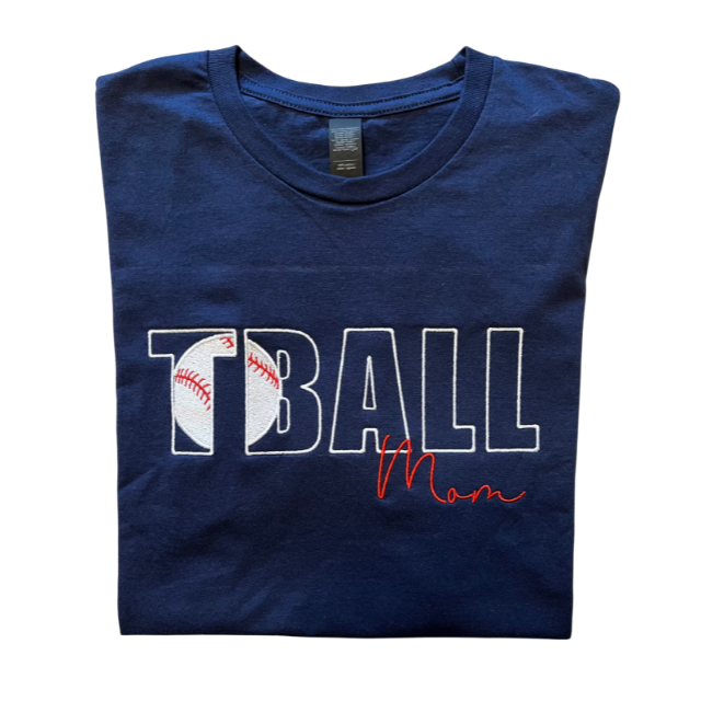 Embroidered TBall Mom Tee