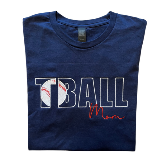 Embroidered TBall Mom Tee