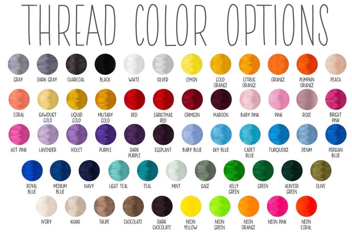 Embroidery Thread Color Chart