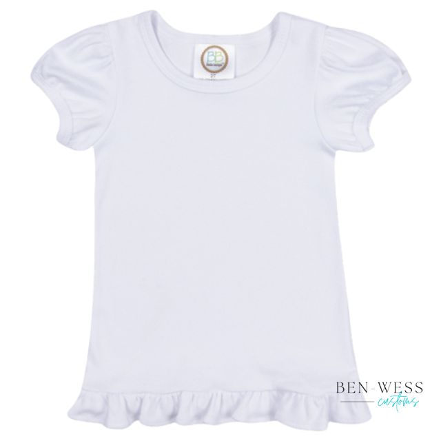 Girls Classic Colors Ruffle Tee