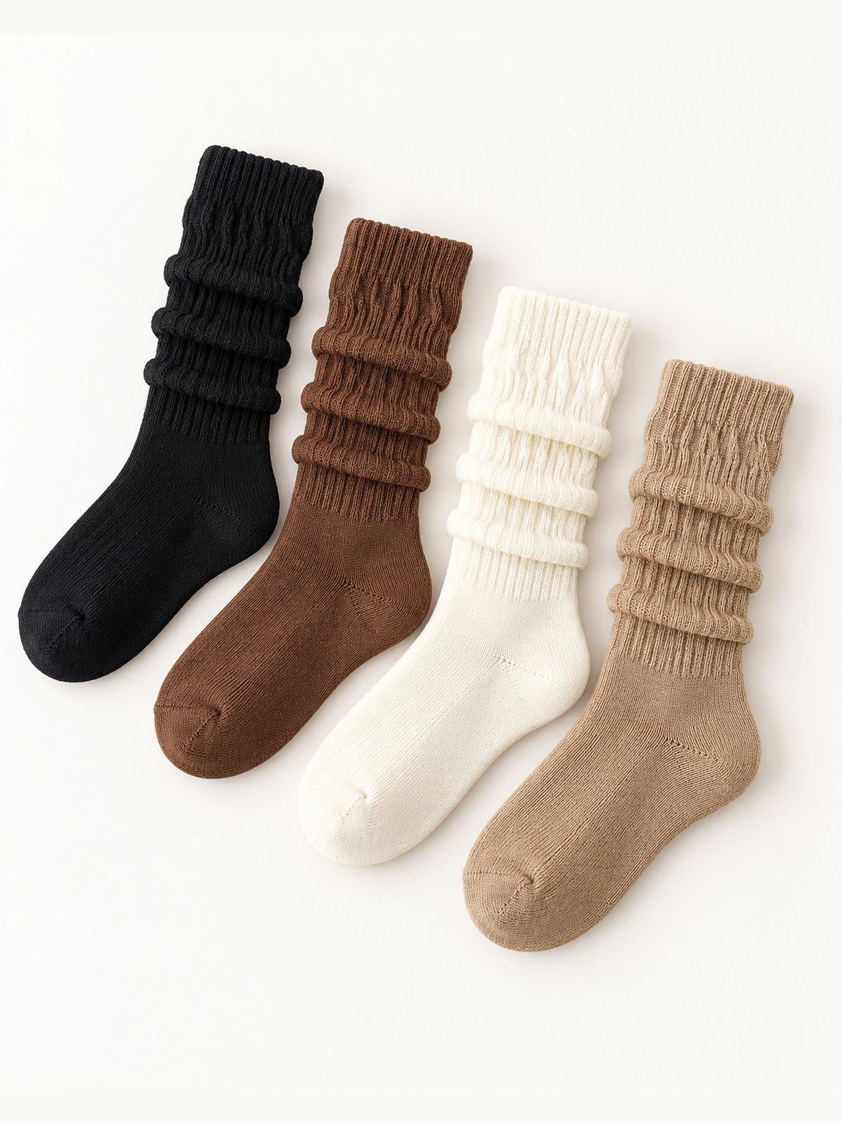 Cozy Days Girls Ribbed Crew Socks | 4-Pack