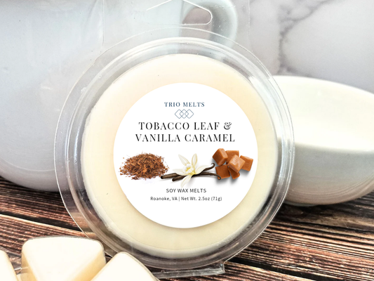 Tobacco Leaf & Vanilla Caramel Wax Melt