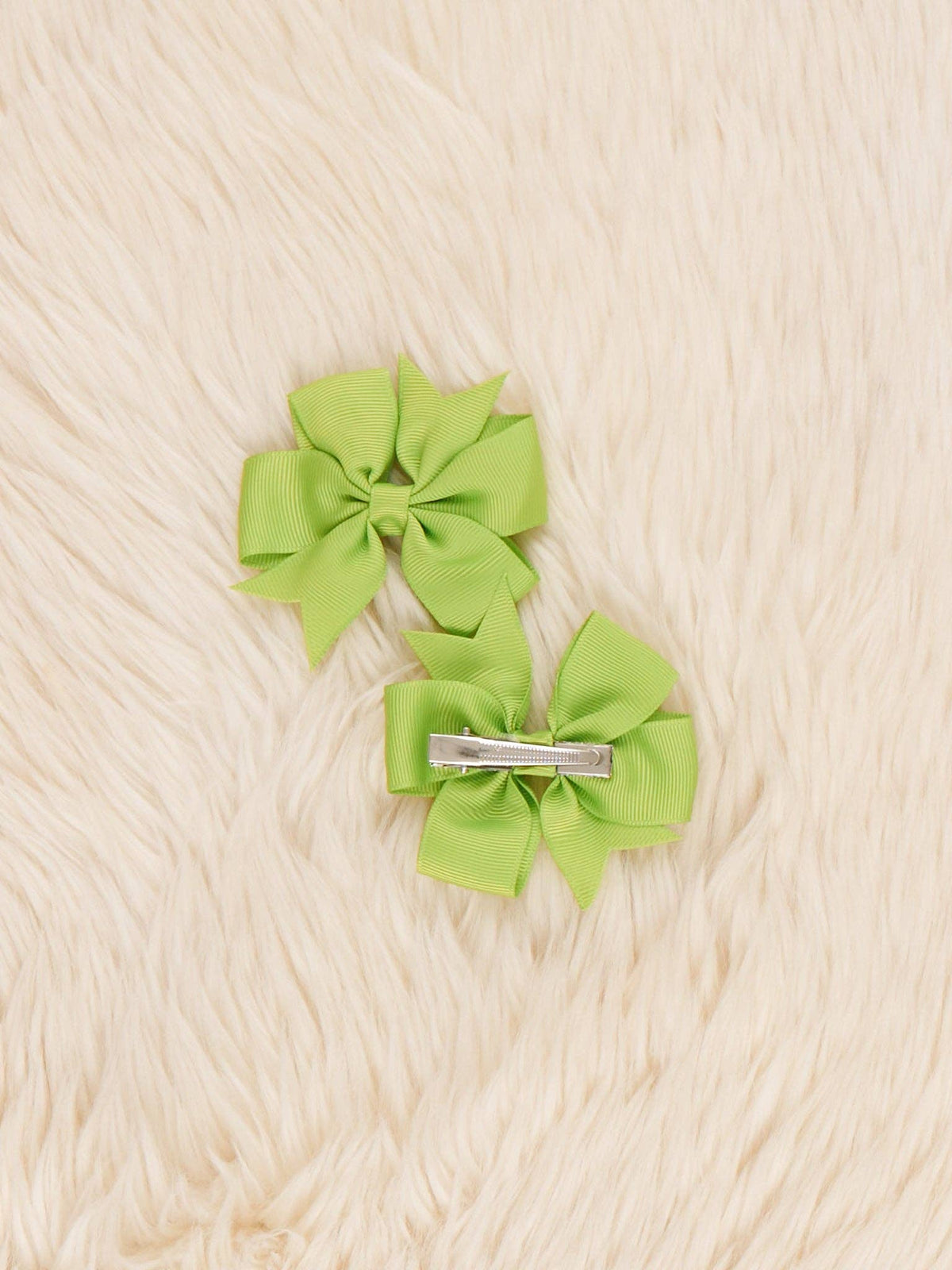Classic Ribbon Hair Bows - 3" | Set of 2