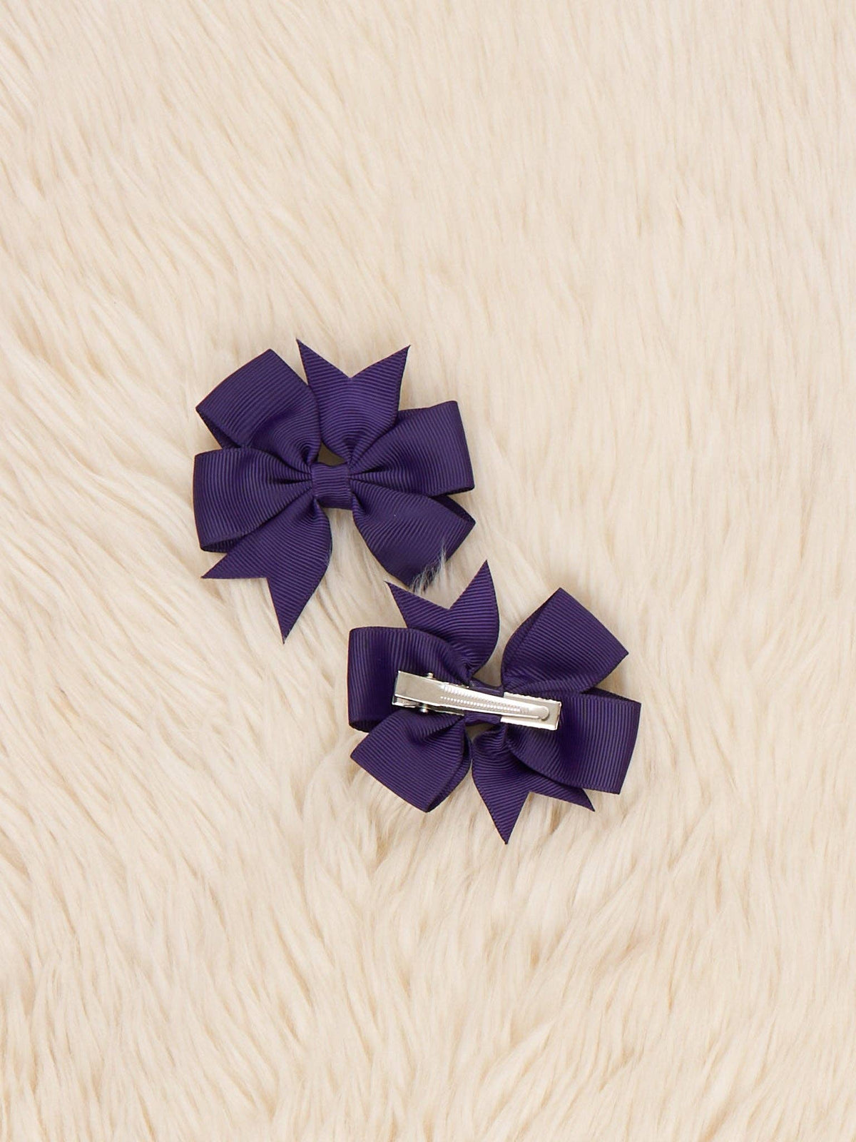 Classic Ribbon Hair Bows - 3" | Set of 2