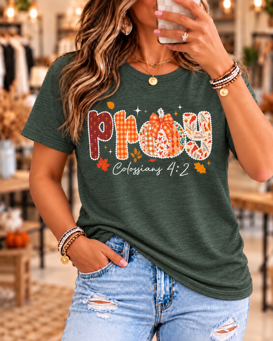 Pray Colossians 4:2 Fall Tee