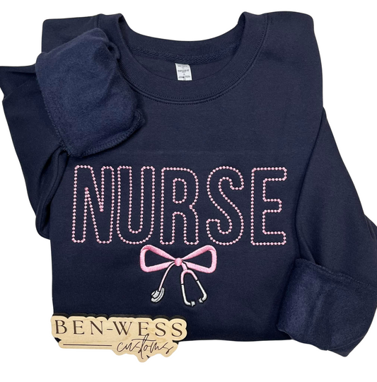 Nurse Embroidered Crewneck