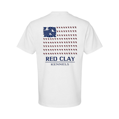 Red Clay Kennels German Shorthaired Pointer Patriotic Flag